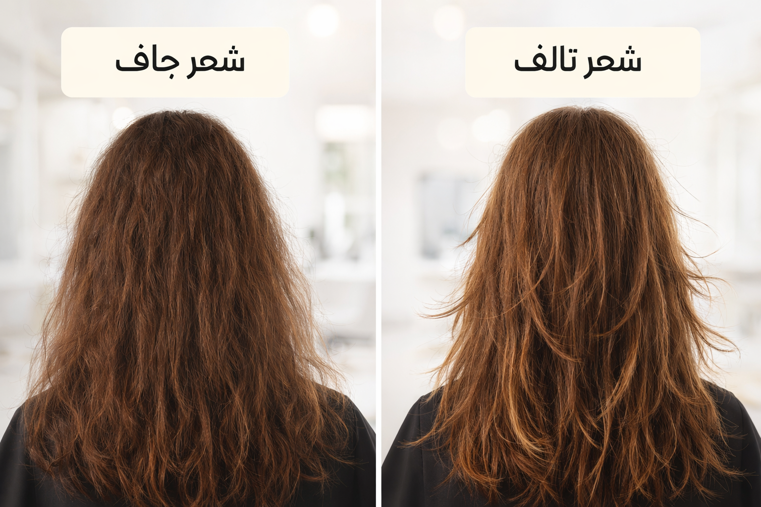 الفرق بين الشعر الجاف والتالف | كيف تميز بينهم للعلاج السليم